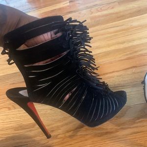 Christian Louboutin peep toe Booties